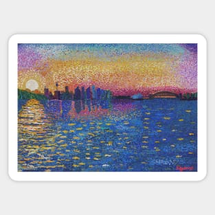 Sunset on Sydney Harbour 2019 update Sticker